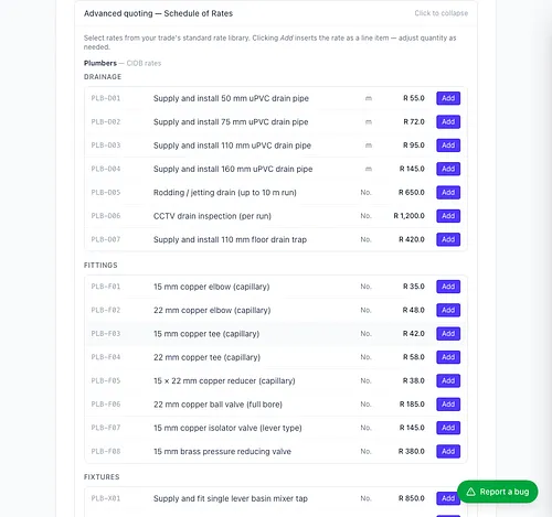 Smart Quote Builder screenshot